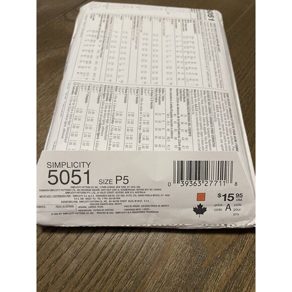 Simplicity 5051 Strapless, Cami or Halter Dress & Jacket Sz 12-20 UNCUT Pattern - Picture 3 of 3